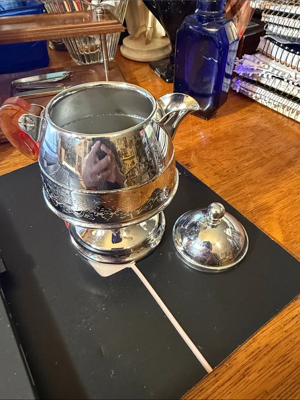 Not marked polished silver